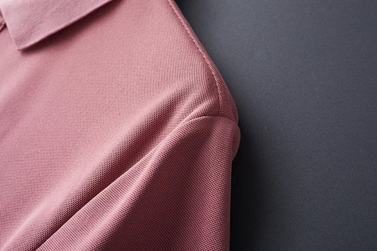 High end brand men's exquisite printed polo shirt short sleeve 2024 summer new cool and comfortable silk casual lapel T-shirt