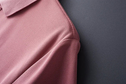 High end brand men's exquisite printed polo shirt short sleeve 2024 summer new cool and comfortable silk casual lapel T-shirt