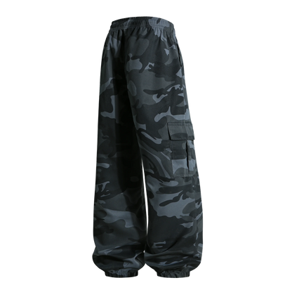 Men's  Camouflage Cargo Pants Sweatpants Outdoor Bunched Long Trousers  Casual Autumn Multi-Pocket Durable Workwear Male Trouser