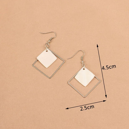 Pure White Women's Dangle Earrings Blooming Flower Acrylic Enamel Butterfly Imitation Pearl Heart Hanging Earrings Elegant brinc