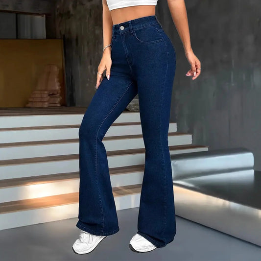 Lift & Shape Bootcut Jeans Women High Waist Stretch Dark Indigo Pants