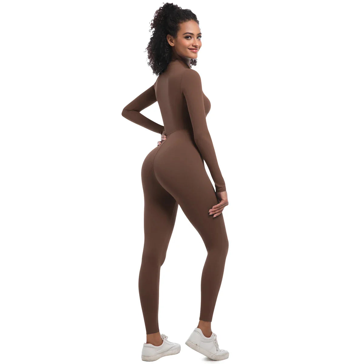 Women's Jumpsuit Women's Sports Shapewear Seamless Slim Fit Long Sleeve Sports Bodysuit  Fitness Sports Bodysuit Yoga Suit