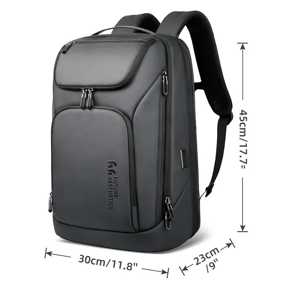 Business Backpack for Men Waterproof Travel 17.3" Laptop Backpack  High Capacity Multifunctional Pack USB Charging