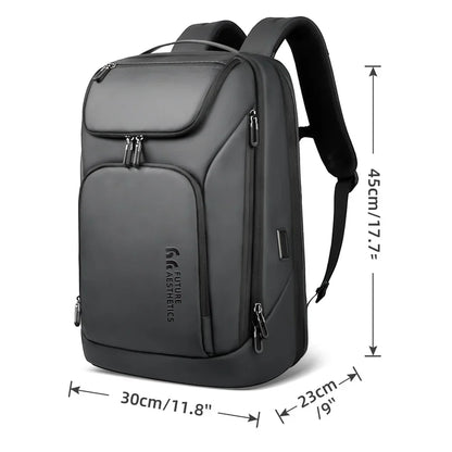 Business Backpack for Men Waterproof Travel 17.3" Laptop Backpack  High Capacity Multifunctional Pack USB Charging