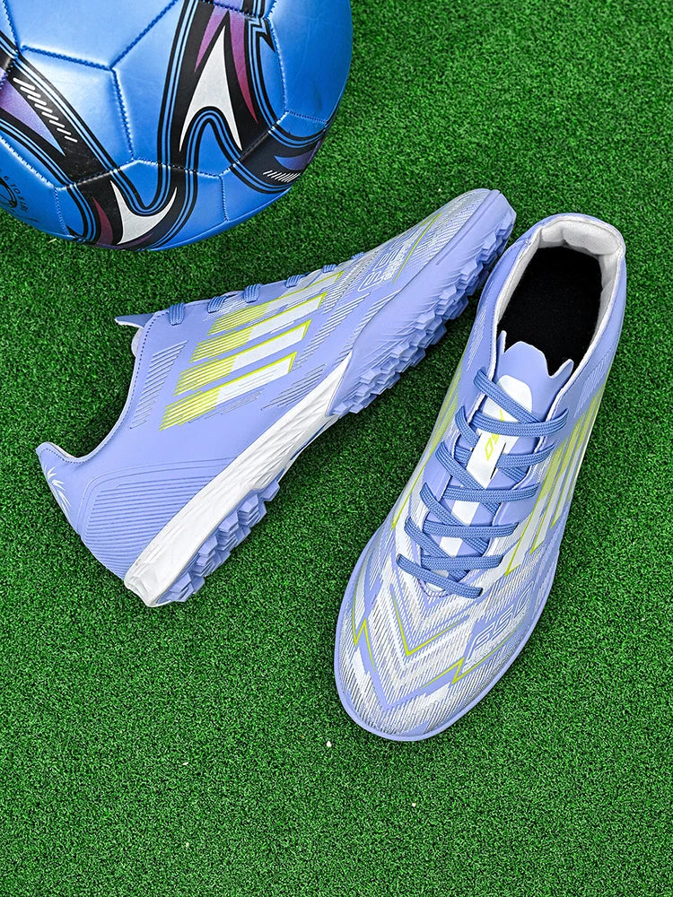 Soccer Cleats for Men Women Breathable Cushioned Insole Anti-Slip Football Shoes for AG/TF Outdoor Sports Boots