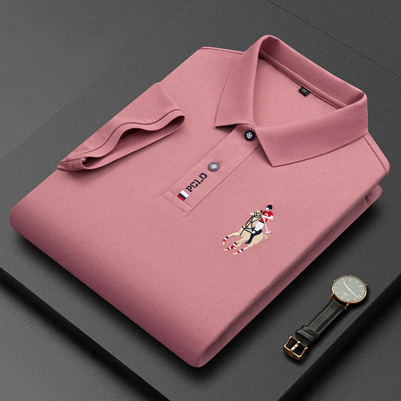 Paul Brand Genuine T-shirt Men's Short Sleeved Polo Shirt Summer High-end Embroidery Lapel T-shirt Trend