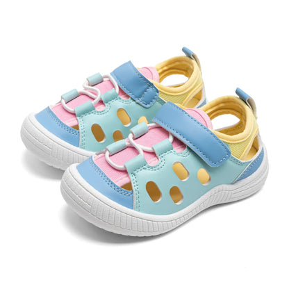 Toddler Little Kid Boys & Girls Closed Toe Sandals Velcro Breathable Cutout Summer Beach Casual Shoes