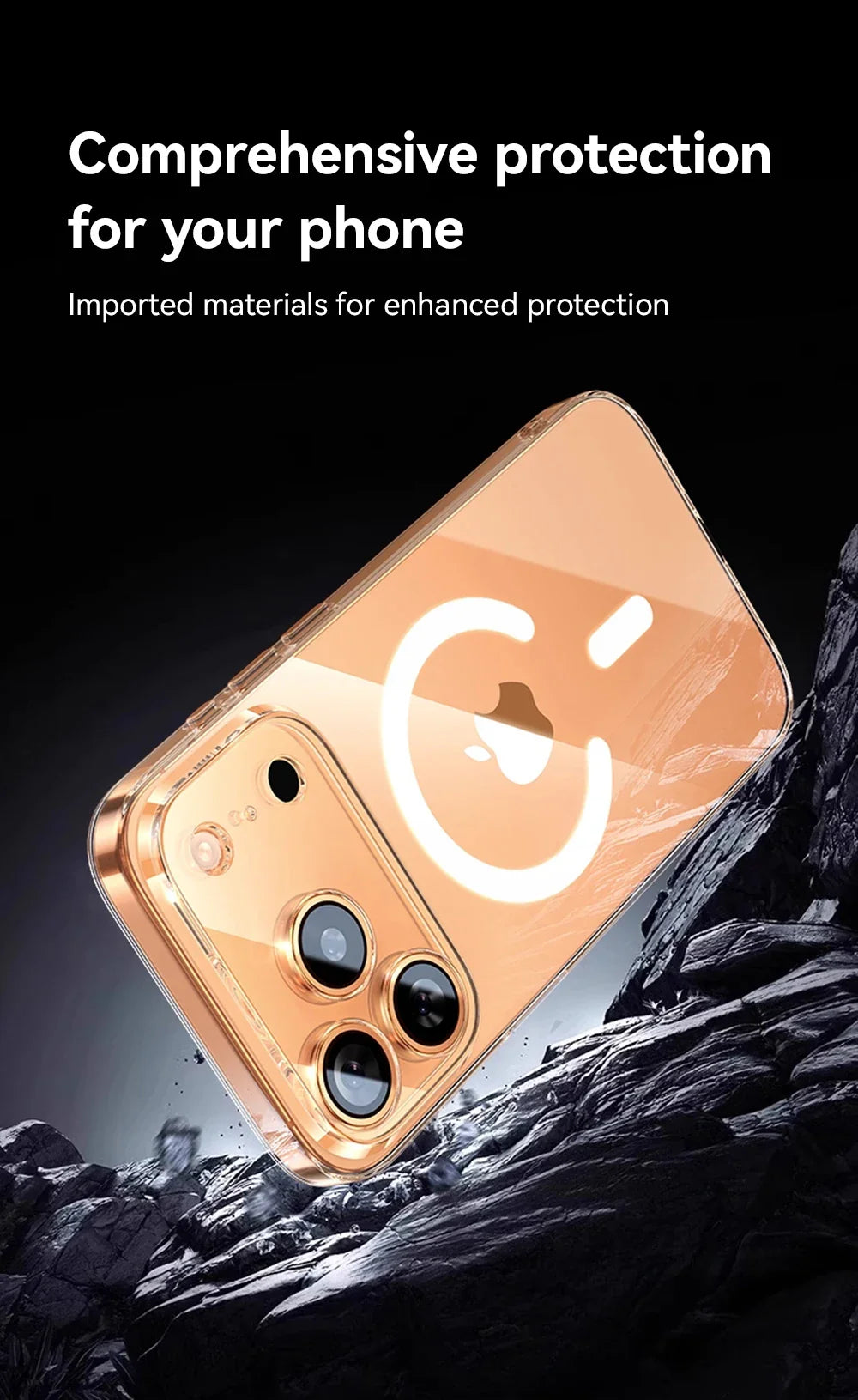 Joyroom for iPhone 17 pro Max Clear Case Compatible with Magsafe Anti-Yellow Magnetic Phone Hard Transparent Case for iPhone 17