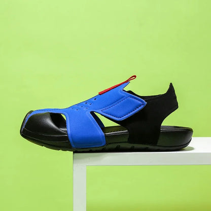 Kids Sport Sandals Summer Boys Closed-Toe Water Shoes, Non-Slip Luxury Beach Flat Shoes for Toddler Boys Girls