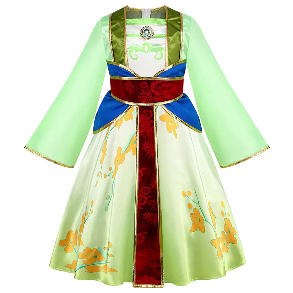 Girls Halloween Clothes Mulan Cosplay Dress Children Performance Costumes Girl Chinese Style Dress Disney Girl Priness Clothes