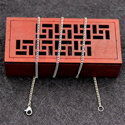 925 sterling silver 2MM 16-30Inches Side Chain Necklace Fit Pendant Fashion Gift For Men and Women Jewelry Accessories