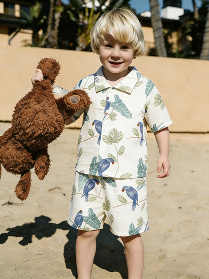 Fashion Kids Clothes Suit Summer Casual Organic Cotton Kids Tshirt + Shorts Toddler Baby Short Sleeve Outfits