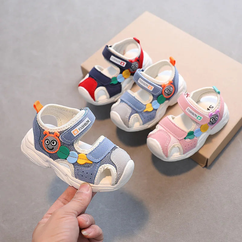 2026 Summer Girls Kids Sandals Soft Comfortable Closed Toe Protective Sandals,Cartoon Colorful Cute Shoes Kids Summer Boys Girls