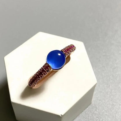 6mm Round Candy Style Ring for Women 33 Colors Purple Zircon Crystal Inlay Jewelry Birthday Gift