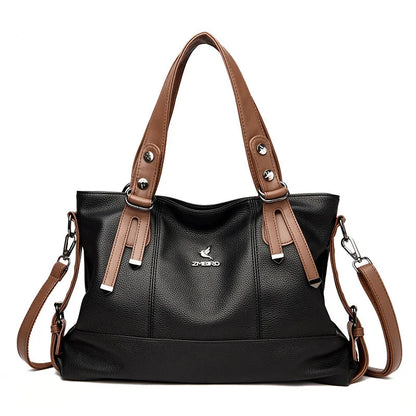 100% Cow Leather Handbag Women Genuine Leather Shoulder Bags Natural High Quality Cowhide Crossbody Large Capacity Messenger Bag