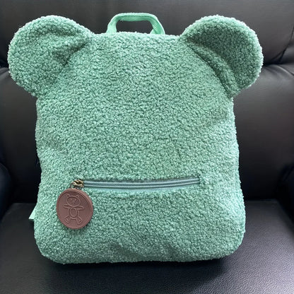 Cute Bear Plush Backpack Embroidered Name Autumn Winter Kids Outdoor Shoulder Bags Custom Personalized Children's Gift Bags