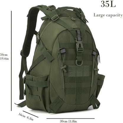 40L Tactical Backpack for Men Camping Hiking Backpacks Reflective Outdoor Travel Bags Survival Molle Climbing Rucksack Bag