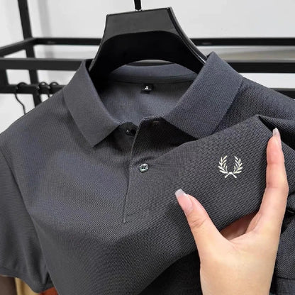 High quality men's heavyweight summer new cotton classic brand embroidered comfortable polo shirt breathable trendy short sleeve