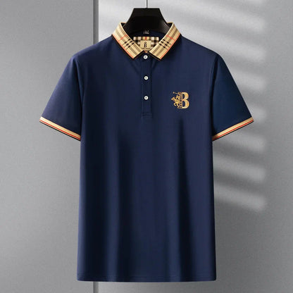 2025 new luxury men's short sleeved summer high-quality designer boutique brand embroidered polo shirt business casual T-shirt