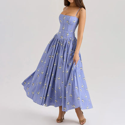 Summer Clothes for Women Midi Elegant Dress 2025 New Arrivals White Floral Print Holiday Dress
