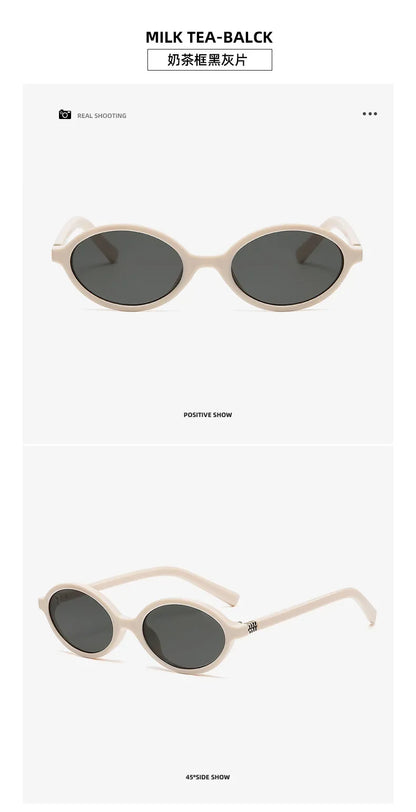 Designer UV400 Sunglasses Women Men New Trendy Oval Sun Glasses Ladies Vintage Small Round Gafas De Sol