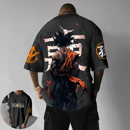 Printing T-Shirt Summer Men's Street Hip Hop Loose Casual Street Trend Short Sleeve Top