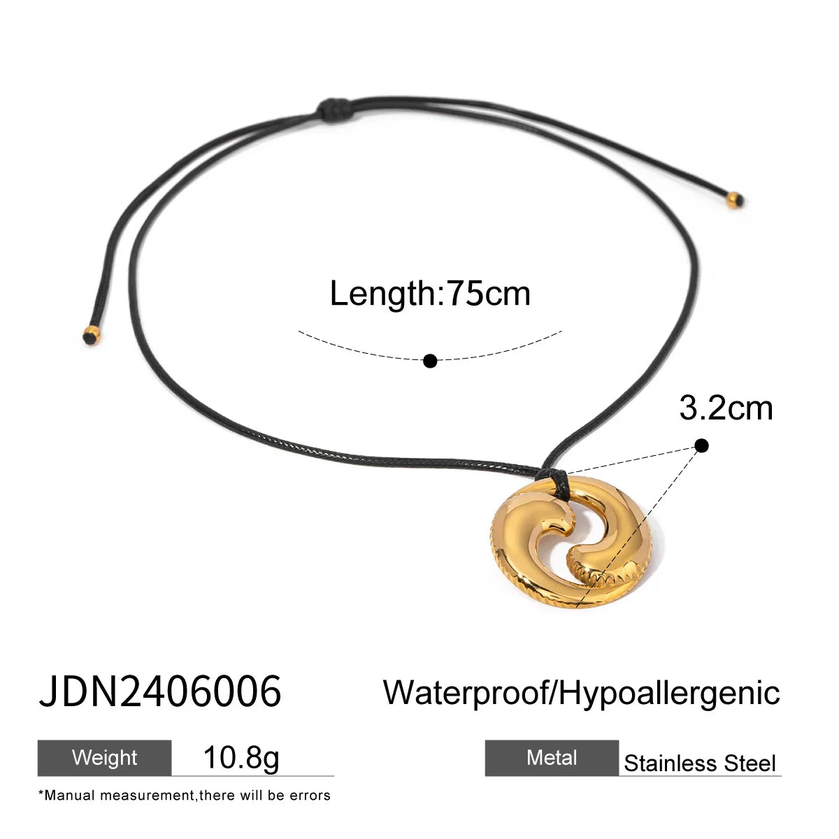Waterproof Stainless Steel Micro Trend Cord Necklaces Women Statement Metal 18K Gold Plated Trendy 2024 Jewelry collares