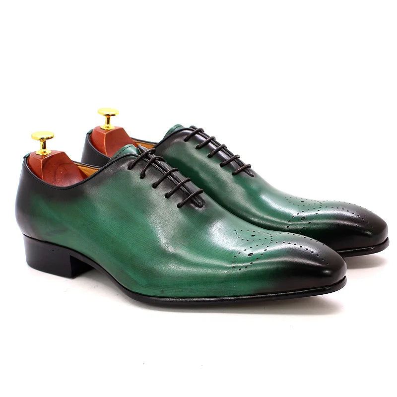 Men's Oxford Genuine Leather Shoes – Formal Lace-Up Business Footwear