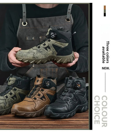Work Safety Shoes Smash-proof and Puncture-proof Sports Safety Shoes Outdoor Mountaineering Wear-resistant Steel Boots