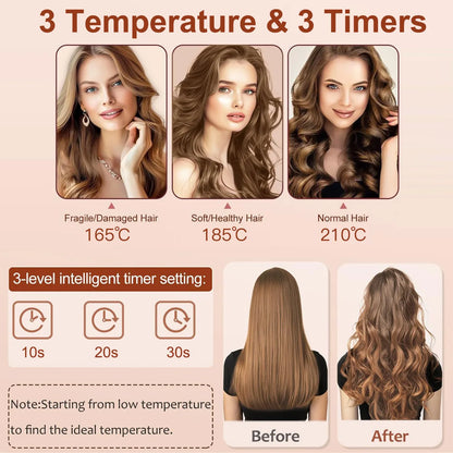 Electric Curling Iron Automatic 32mm Large Wave Lazy Person’s Temperature-Controlled Hair Curler EU Standard