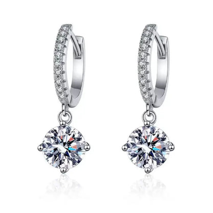 5mm D Color Moissanite Pendant Earring Lab Diamond GRA Certified Fine Jewelry 925 Sterling Silver Earring for Women Man