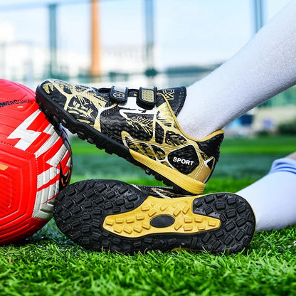 Kids Soccer Shoes Society TF/FG School Football Boots Cleats Grass Sneakers Boy Girl Outdoor Athletic Training Sports Footwear