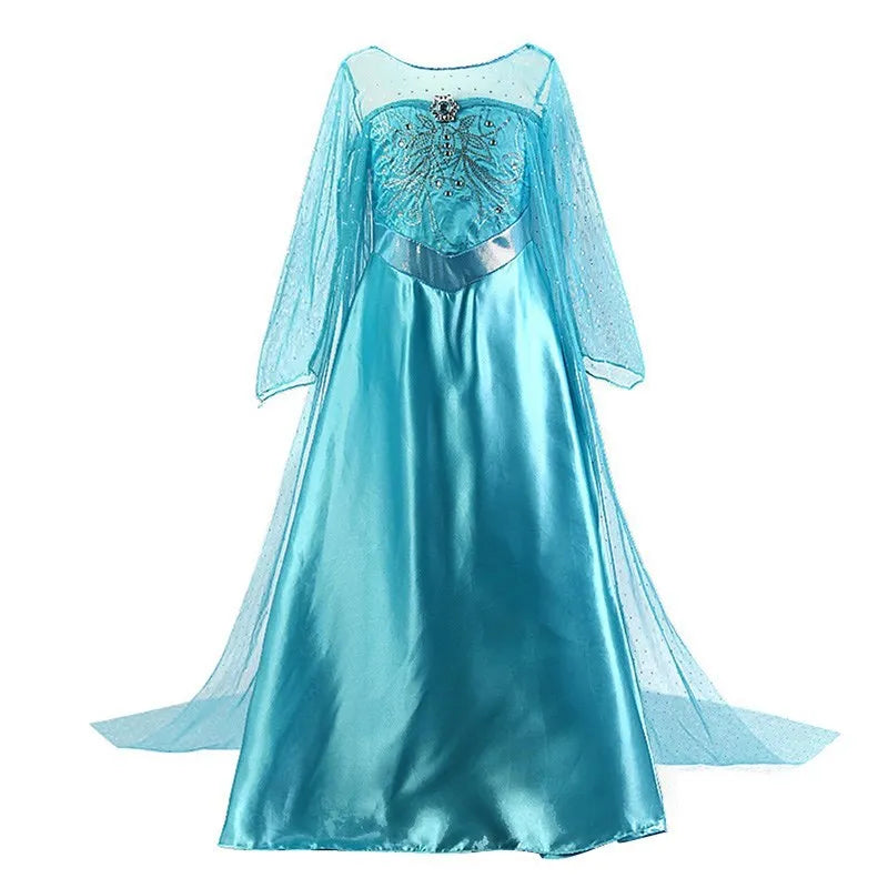 Fantasia Infantil Belle Menina Halloween Princesa Vestido Cosplay Festa Crianças Rapunzel Cinderela Anna Elsa Encanto Roupa de Aniversário