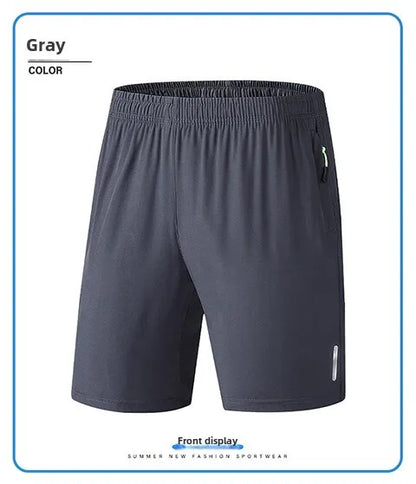 2025 New Trendy Ice Silk Quick-Dry Casual Outdoor Sports Shorts for Men - Large Size 5-Inch Shorts, Breathable & Comfortable