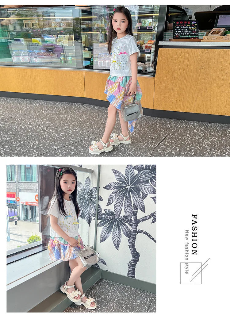 2026 Girls Sandals Kids Soft Soles Casual Princess Shoes New Water Diamond Beach Shoes Bow Shaped Girl Sandals
