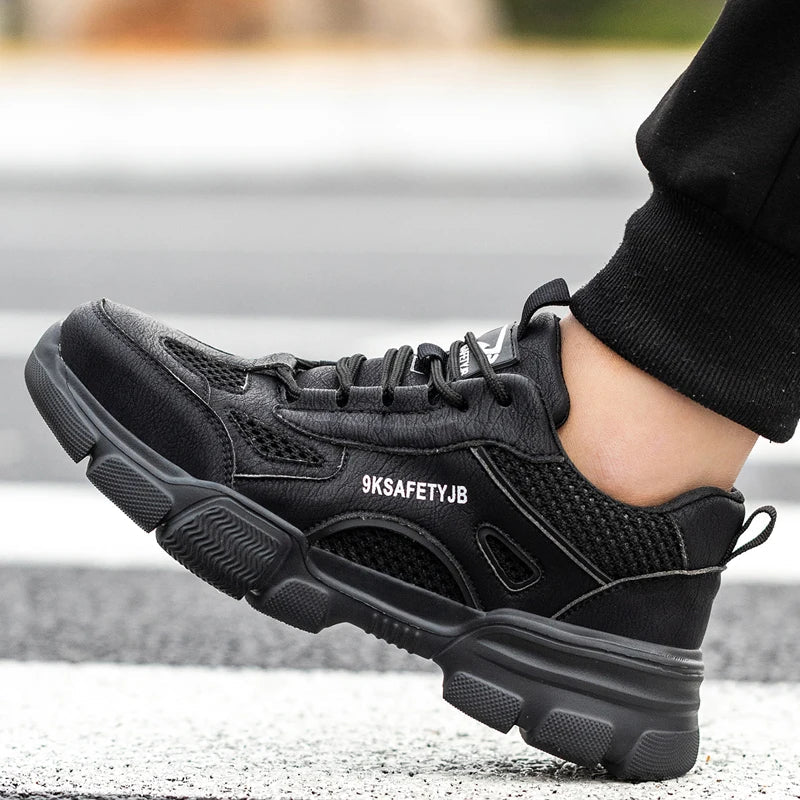 Breathable Safety Shoes Men Work Sneakers Indestructible Safety Boots Women Anti-smash Shoe Steel Toe Shoes Outdoor Sport Style