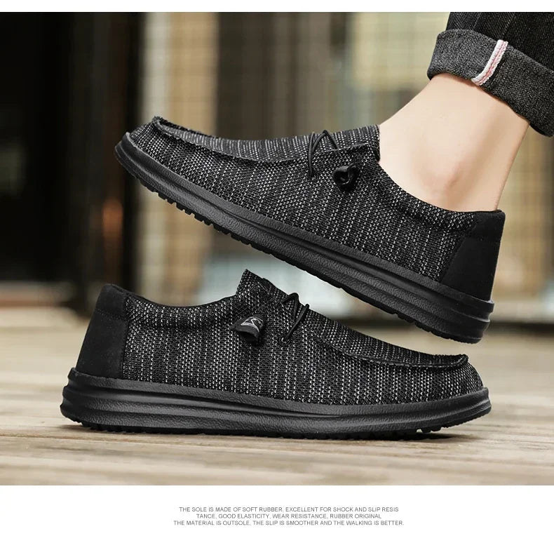 Sapatos de Lona Masculinos Casuais Slip On Alpargatas Homens Moccasins Mocassim Masculino Leve Respirável Tamanho Grande 50