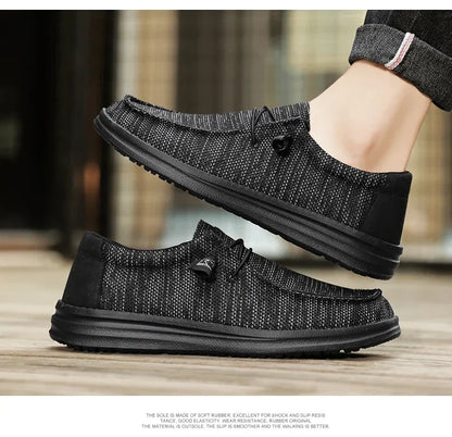 Sapatos de Lona Masculinos Casuais Slip On Alpargatas Homens Moccasins Mocassim Masculino Leve Respirável Tamanho Grande 50