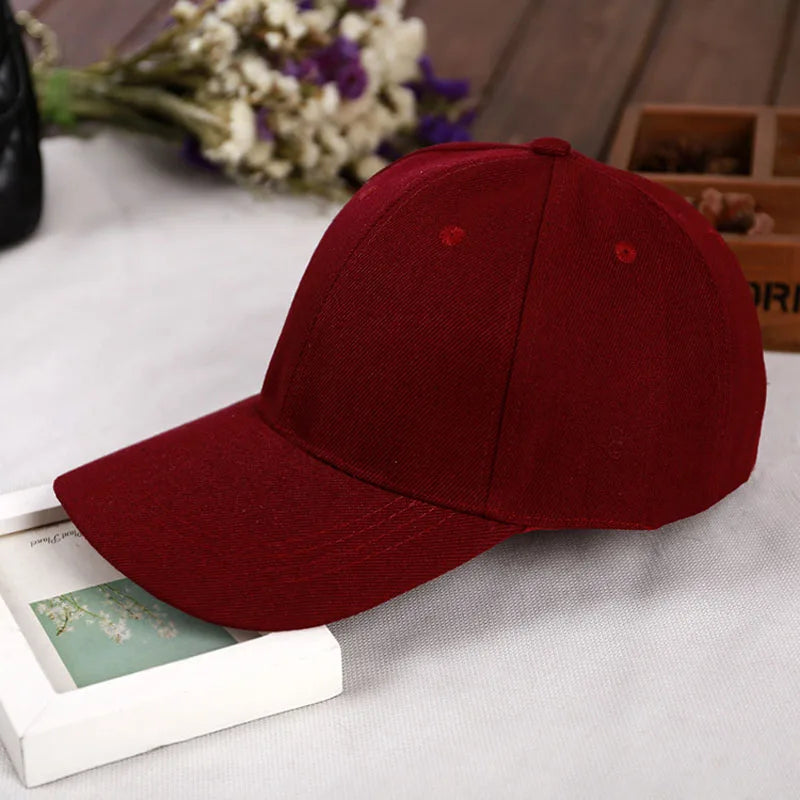 Fashion Retro Solid Color Men and Women Universal Baseball Cap Outdoor Sports Casual Girl Ponytail  Hat Sale