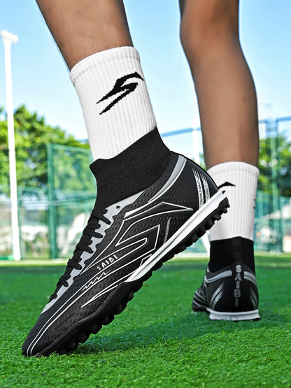 TF Turf Soccer Cleats Breathable Material Comfortable Fit Non-Slip Durable Rubber Sole Professional for Training