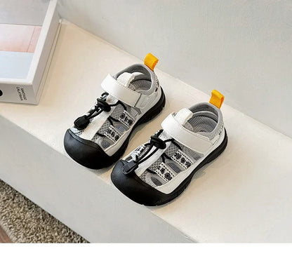 Children Sport Sandals Baby Soft Breathable Beach Sandals Summer Boys Girls Hollow Cool Running Shoes Kids Buckle Sandals