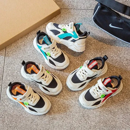 Kids Sneakers for Boys Girls 2025 Spring New Children's Walking Shoes Breathable Mesh Student School Basketball Kids Shoes