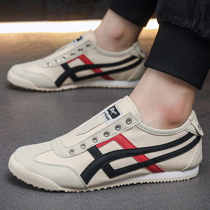 Design Canvas Mesh Shoes Men Casual Sneakers Flat Sports Shoes Walking Running Ligthweight Anti-skid Breathable