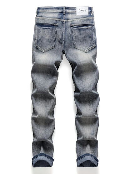 New M4 Wolf Head Flame Print Y2K Full Sweep Retro Trend Straight Jeans
