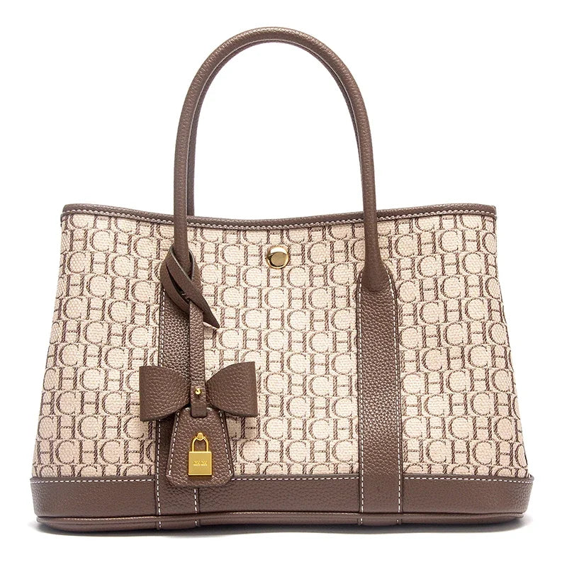 Woman Tote Bag Autumn New Fabric Splicing Handbag Convenient Carrying Mother Bag Commuter Women's Bag