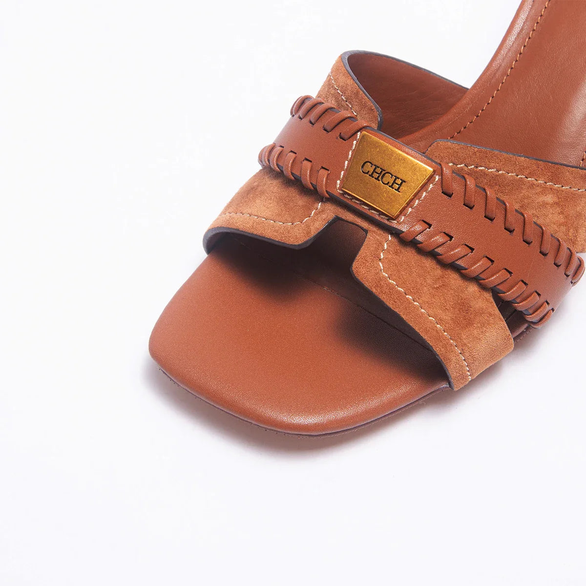 Women's Sandals Summer New Cow Leather High Heels High Quality Retro Commuting Women's Shoes
