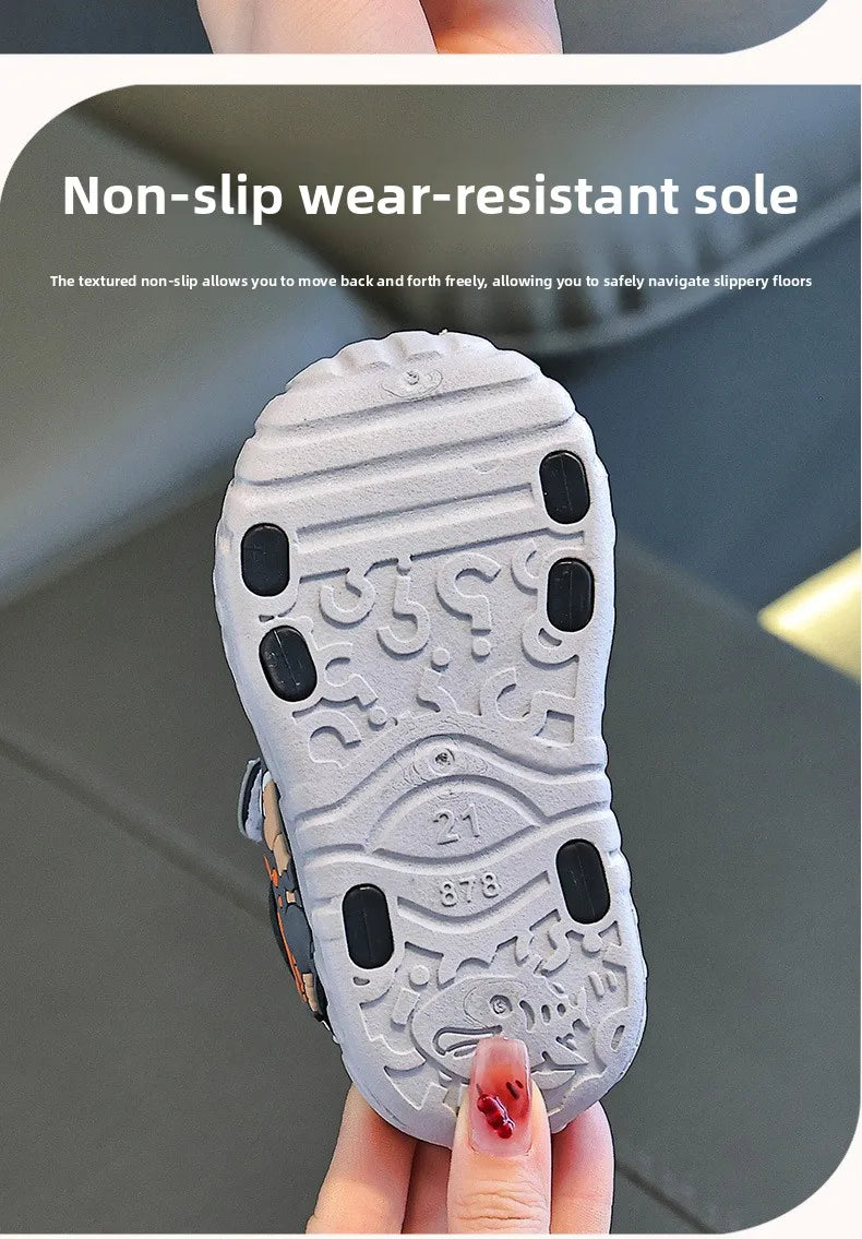 Children' Fashion Sport Sandals Geometric Patterns Breathable Wear-resistant Soft Shoes With Adjustable Velcro For Boys & Girls