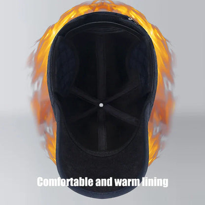 New Unisex Middle-Aged and Elderly Winter WindProof, Cold-Proof and Warm Baseball Cap With Ear Protection, Thickened Peaked Cap