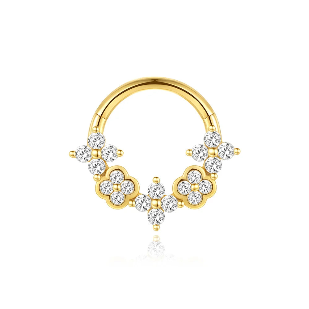 S925 Sterling Silver Petals Stud Earring Microinlaid Colorful Cubic Zirconia Chain Tassel Earrings For Women Dangle Earring