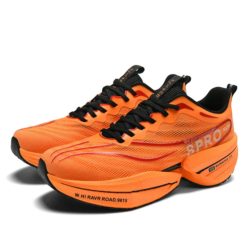 Men's Carbon Plate Sneakers Outdoor Soft Sole Mesh Sports Shoes Running Shoes Light Anti-Slip Casual Couple Tennis Shoes